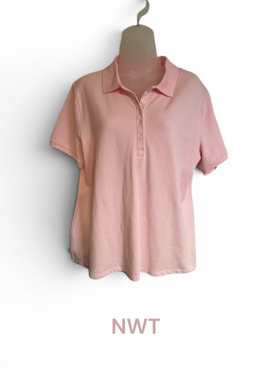 croft & barrow Tops - NWT Soft Light Pink Polo Top XLARGE #12